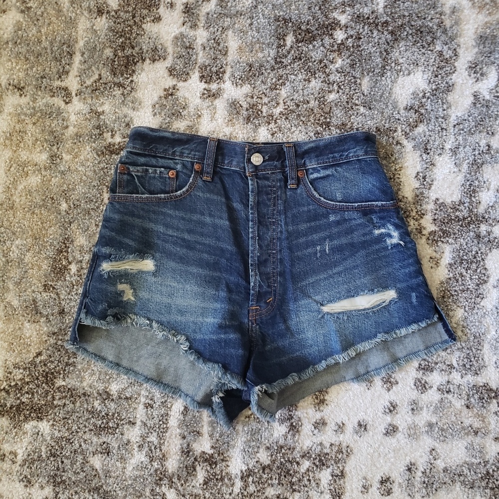 A&F high waist jean shorts